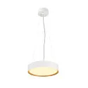 SLV Luminaire de plafond DECONA 30 CL rond, adapté aux postes de travail avec écran IP44, or, blanche, laqué gradable