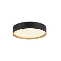 SLV Luminaire de plafond DECONA 30 CL rond, adapté aux postes de travail avec écran IP44, or, noir, laqué gradable