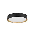 SLV Luminaire de plafond DECONA 30 CL rond, adapté aux postes de travail avec écran IP44, or, noir, laqué gradable