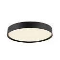 SLV Luminaire de plafond DECONA 42 CL rond, adapté aux postes de travail avec écran IP44, noir, laqué gradable