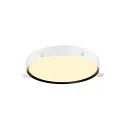 SLV Luminaire de plafond DECONA 42 CL rond, adapté aux postes de travail avec écran IP44, noir, laqué gradable