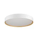 SLV Luminaire de plafond DECONA 42 CL rond, adapté aux postes de travail avec écran IP44, or, blanche, laqué gradable