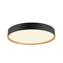 SLV Luminaire de plafond DECONA 42 CL rond, adapté aux postes de travail avec écran IP44, or, noir, laqué gradable
