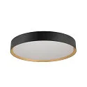 SLV Luminaire de plafond DECONA 42 CL rond, adapté aux postes de travail avec écran IP44, or, noir, laqué gradable