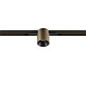 SLV Projecteur sur rail FIXT-IT! rond, version pour montage encastré, adapté aux postes de travail avec écran IP20, bronze, noir