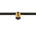 SLV Projecteur sur rail FIXT-IT! rond, version pour montage encastré, adapté aux postes de travail avec écran IP20, or, noir