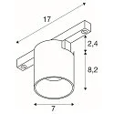track spot FIXT-IT! round, surface-mounted version, suitable for VDU workstation IP20, black, white, lacquered dimmable