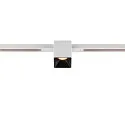 Projecteur sur rail FIXT-IT! rond, version pour montage encastré, adapté aux postes de travail avec écran IP20, noir