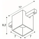 SLV Projecteur sur rail FIXT-IT! rond, version pour montage encastré, adapté aux postes de travail avec écran IP20, or, noir