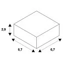 SLV decorative element FIXT-IT! square, black