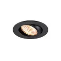 Plafonnier encastré NEW TRIA® 68 AIRTIGHT adapté aux postes de travail avec écran IP23, noir, laqué gradable