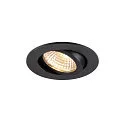 Plafonnier encastré NEW TRIA® 68 AIRTIGHT adapté aux postes de travail avec écran IP23, noir, laqué gradable