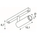 track spot GRIP! S suitable for VDU workstation IP20, black, white, lacquered dimmable