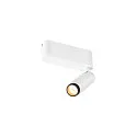 SLV Luminaire de plafond GRIP!S SINGLE adapté aux postes de travail avec écran IP20, noir, blanche, laqué gradable