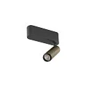 SLV ceiling luminaire GRIP!S SINGLE suitable for VDU workstation IP20, bronze, black, lacquered dimmable