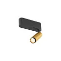 SLV Luminaire de plafond GRIP!S SINGLE adapté aux postes de travail avec écran IP20, or, noir, laqué gradable