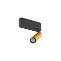 SLV Luminaire de plafond GRIP!S SINGLE adapté aux postes de travail avec écran IP20, or, noir, laqué gradable