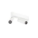 SLV ceiling luminaire GRIP!S DOUBLE suitable for VDU workstation IP20, black, white, lacquered dimmable