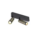 SLV ceiling luminaire GRIP!S DOUBLE suitable for VDU workstation IP20, bronze, black, lacquered dimmable