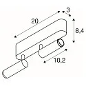 SLV ceiling luminaire GRIP!S DOUBLE suitable for VDU workstation IP20, gold, black, lacquered dimmable