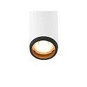 ceiling recessed luminaire GRIP!S cylindrical, suitable for VDU workstation IP20, black, white, lacquered dimmable