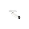SLV Plafonnier encastré GRIP!S cylindrique, adapté aux postes de travail avec écran IP20, noir, blanche, laqué gradable