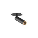 SLV Plafonnier encastré GRIP!S cylindrique, adapté aux postes de travail avec écran IP20, or, noir, laqué gradable