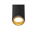 SLV Plafonnier encastré GRIP!S cylindrique, adapté aux postes de travail avec écran IP20, or, noir, laqué gradable