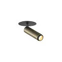 SLV Plafonnier encastré GRIP!S cylindrique, adapté aux postes de travail avec écran IP20, bronze, noir, laqué gradable