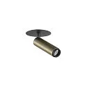 SLV Plafonnier encastré GRIP!S cylindrique, adapté aux postes de travail avec écran IP20, bronze, noir, laqué gradable