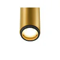 SLV Plafonnier encastré GRIP!S cylindrique, adapté aux postes de travail avec écran IP20, or, noir, laqué gradable