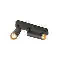 SLV Luminaire de plafond GRIP!M DOUBLE IP20, or, noir, laqué gradable