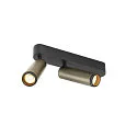 SLV Luminaire de plafond GRIP!M DOUBLE IP20, bronze, noir, laqué gradable