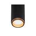 SLV ceiling recessed luminaire GRIP!M cylindrical IP20, gold, black, lacquered dimmable