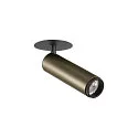 SLV ceiling recessed luminaire GRIP!M cylindrical IP20, bronze, black, lacquered dimmable