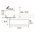 SLV ceiling recessed luminaire GRIP!M cylindrical IP20, gold, black, lacquered dimmable