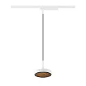 SLV Luminaire à suspension monophasé GRIP! FLAT Bas, sans abat-jour, CCT Switch IP20, noir, blanche gradable