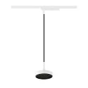 SLV Luminaire à suspension monophasé GRIP! FLAT Bas, sans abat-jour, CCT Switch IP20, noir, blanche gradable