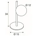 SLV Lampe de table SUN TL rond G9 IP20, noir gradable