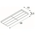 SLV 3-phase spot SIGHT PANEL MULTI square, rotatable, switchable IP20, white 