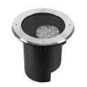 SLV floor recessed luminaire DASAR® L DALI round, swivelling, asymmetrical, dimmable IP65/IP67, stainless steel dimmable