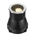 SLV floor recessed luminaire DASAR® L DALI round, swivelling, asymmetrical, dimmable IP65/IP67, stainless steel dimmable