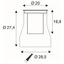 SLV floor recessed luminaire DASAR® L DALI round, swivelling, asymmetrical, dimmable IP65/IP67, stainless steel dimmable