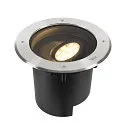 SLV Projecteur encastré DASAR® XL DALI rond, pivotant, asymétrique, dimmable IP65/IP67, acier inoxydable gradable