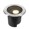 SLV Projecteur encastré DASAR® XL DALI rond, pivotant, asymétrique, dimmable IP65/IP67, acier inoxydable gradable