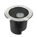 SLV Projecteur encastré DASAR® XL DALI rond, pivotant, asymétrique, dimmable IP65/IP67, acier inoxydable gradable