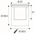 SLV Projecteur encastré DASAR® XL DALI rond, pivotant, asymétrique, dimmable IP65/IP67, acier inoxydable gradable