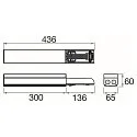 SLV light strip system feed-out EASYLIGHT FEED OUT BOX (FOB) 300 7 25 WH DALI controllable, 7-pole, white, traffic white