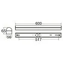 SLV Barre lumineuse BATTEN P 600 28 ON-OFF CCT Switch, commutable, multipower IP20