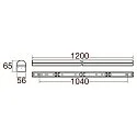 SLV Barre lumineuse BATTEN P 1200 52 DALI EM 3H contrôlable par DALI, CCT Switch, multipower